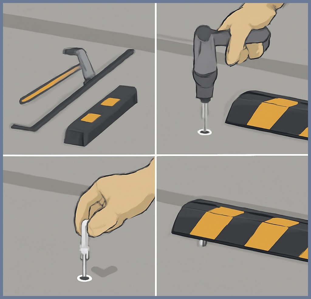 주차장 스토퍼 시공방법, 안전하고 효율적인 설치를 위한 실용 가이드 관련 이미지 1